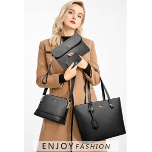 women's handbags set, featuring a large capacity 4-piece collection, including ladies' leather tote and shoulder bags—a versatile and stylish choice for all occasions.