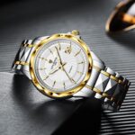 Swiss mechanism Automatic Men Mechanical Watch Luxury Steel chain 50m Waterproof Business Watch Men Watches