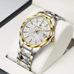 Swiss mechanism Automatic Men Mechanical Watch Luxury Steel chain 50m Waterproof Business Watch Men Watches
