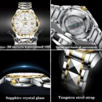 Swiss mechanism Automatic Men Mechanical Watch Luxury Steel chain 50m Waterproof Business Watch Men Watches