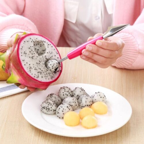 multi-function fruit carving knife, watermelon baller, ice cream digs ball scoop, spoon baller, and various kitchen DIY cold dishes tools and gadgets.