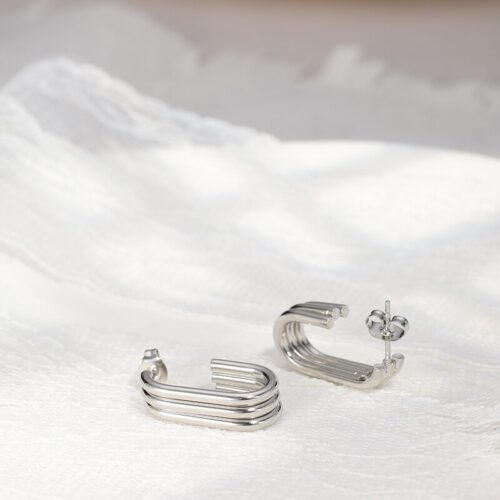 stainless steel stud irregular earrings for women, showcasing waterproof and gold-plated design as a bold fashion statement in party jewelry, perfect for gifting.