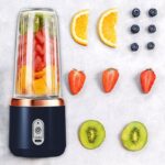 Portable Small Electric Juicer Stainless Steel Blade Juicer Cup Juicer Fruit Automatic Smoothie Blender Kitchen Tool