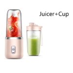 Portable Small Electric Juicer Stainless Steel Blade Juicer Cup Juicer Fruit Automatic Smoothie Blender Kitchen Tool