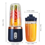 Portable Small Electric Juicer Stainless Steel Blade Juicer Cup Juicer Fruit Automatic Smoothie Blender Kitchen Tool