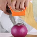 Stainless Steel Onion Needle Fork Vegetable Fruit Slicer Tomato Cutter Cutting Holder Kitchen Accessories Tool