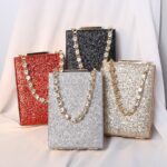 Women Clutch Bags Trendy Fashion Chain Banquet Diamond Top decoration for Wedding and Party