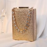 Women Clutch Bags Trendy Fashion Chain Banquet Diamond Top decoration for Wedding and Party