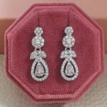 2pcs Luxury Pear Bridal Jewelry Set for Women Anniversary Gift, Birthday Gift Jewelry Set