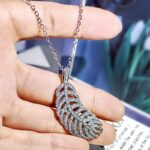 Girls Fashion Jewellery Feathers pattern silver color light weight casual Jewellery Party Wear
