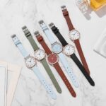 Watch Set for Women Luxury Leather Analog Ladies Quartz Wrist Watch Fashion Bracelet for Ladies