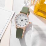 Watch Set for Women Luxury Leather Analog Ladies Quartz Wrist Watch Fashion Bracelet for Ladies