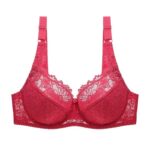 Women Plus Size Brassiere Lingerie Embroidery Floral Lace Bra Sexy Bralette Underwired Underwear