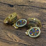 Indian Vintage Gold Plated Boho Bell Ear Rings Traditional Jhumka, Jhumka Earrings for Women and Girls