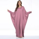 This abaya features a unique and stylish design, made with stretchable fabric for comfort and flexibility.