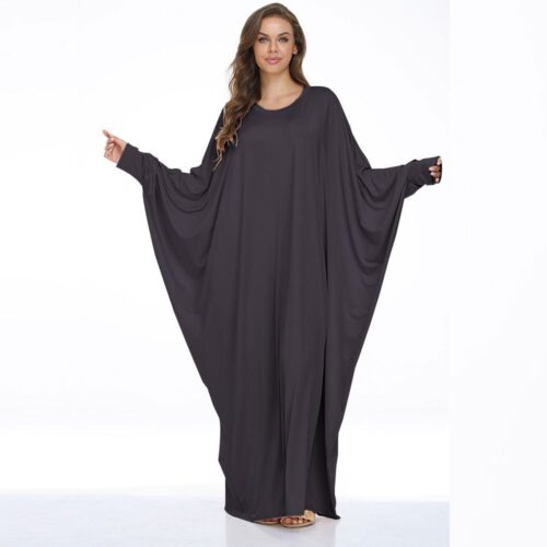 This abaya features a unique and stylish design, made with stretchable fabric for comfort and flexibility.