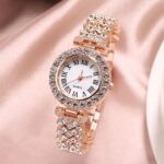 Luxury Rhinestone Watches with Bracelet for women Fashion with beautiful stone Bracelet
