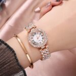 Luxury Rhinestone Watches with Bracelet for women Fashion with beautiful stone Bracelet