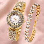 Luxury Rhinestone Watches with Bracelet for women Fashion with beautiful stone Bracelet