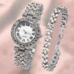 Luxury Rhinestone Watches with Bracelet for women Fashion with beautiful stone Bracelet
