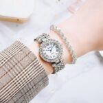 Ladies Quartz Diamond Wristwatch Luxury Rose Gold Watch Women Fashion Elegant Bracelet watches