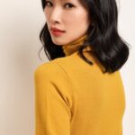 Women's Knitted Sweater High-necked Sweaters Solid-colored Pullover Woman Sweaters