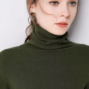 Turtleneck Korean pullover sweater for Women, a stylish and cozy fashion choice.