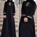 Embroidered Long Sleeve Casual abaya for women Elegant Robe Middle East Design online in Pakistan
