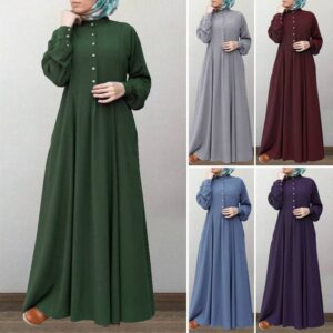 These abayas feature a classic design with cotton fabric, ideal for a traditional and comfortable style.