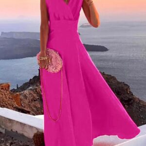 Sleeveless Party Maxi Long Dress for Women. This dress is a fashionable choice for special occasions, featuring a sleeveless design and elegant styling.