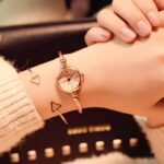 Ladies Bangle Bracelet Luxury Watches Stainless Steel Retro Quartz Wrist Watches Women Fashion Casual Women Dress Watch