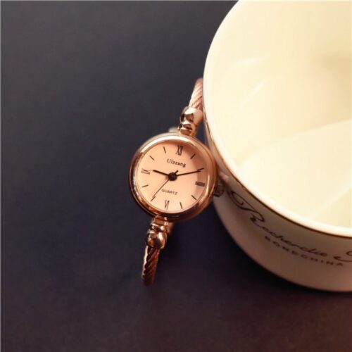 ladies' luxury bangle bracelet watches with a stainless-steel design.