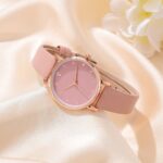 Watch Set for Women Luxury Leather Analog Ladies Quartz Wrist Watch Fashion Bracelet Watch Gifts