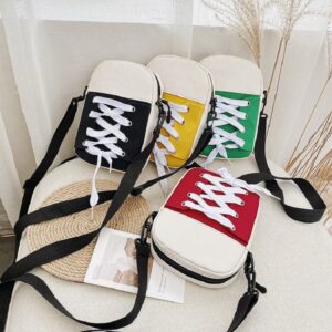 shoulder crossbody bag in the shape of shoes, a unique and fashionable accessory.