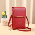 Women Bags Soft Leather Wallets Touch Screen Cell Phone Purse Crossbody Shoulder Strap Handbag for Female Cheap Women’s Bags