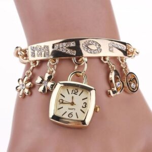 Image of a women's pendant wristwatch, a stylish accessory worn as a necklace.