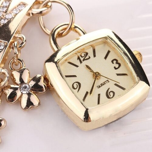 Image of a women's pendant wristwatch, a stylish accessory worn as a necklace.