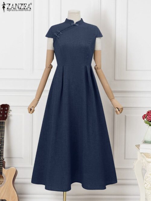 Women's party maxi dress with a short sleeve design. This dress is elegant and perfect for special occasions, featuring a stylish and comfortable design.