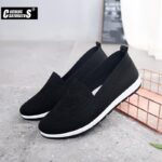 Casual Women sneakers, knitted fabric loafers flat heels, breathable shoes