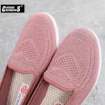 Casual Women sneakers, knitted fabric loafers flat heels, breathable shoes