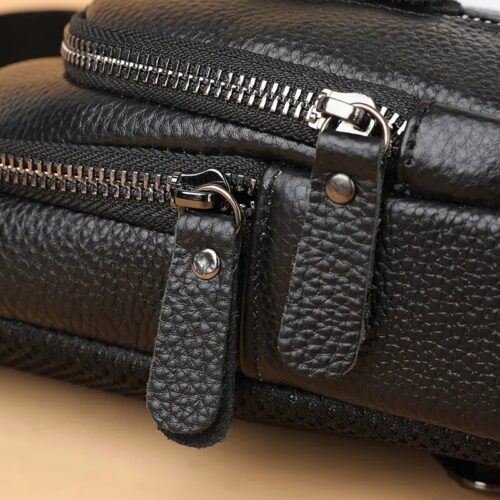 A genuine leather chest bag, a stylish and durable accessory for Men