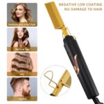 Hot Comb Straightener for Curler Hair to Make them Silky Smooth Flat Hair Irons