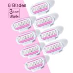 Women Bikini Hair Removal Shaving 3-Layer Stainless Steel Blade Replaceable Manual Safety Razor Blade