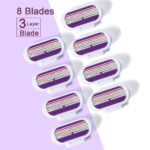 Women Bikini Hair Removal Shaving 3-Layer Stainless Steel Blade Replaceable Manual Safety Razor Blade