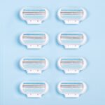 Women Bikini Hair Removal Shaving 3-Layer Stainless Steel Blade Replaceable Manual Safety Razor Blade