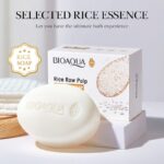 Handmade Rice Soap Rice Puree Essence Body Bath Hydrating Oil Control Facial Cleansing Care Whitening Moisturizing