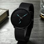 Quartz Men Watches Luxury Top Brand Slim Waterproof Steel Mesh Strap