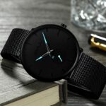 Quartz Men Watches Luxury Top Brand Slim Waterproof Steel Mesh Strap