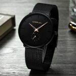 Quartz Men Watches Luxury Top Brand Slim Waterproof Steel Mesh Strap