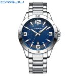 Men Fashion Quartz Watches Stainless Steel Luxury Wristwatch with Date for Business and Casual Use